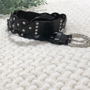 Black Rhinestone Belt